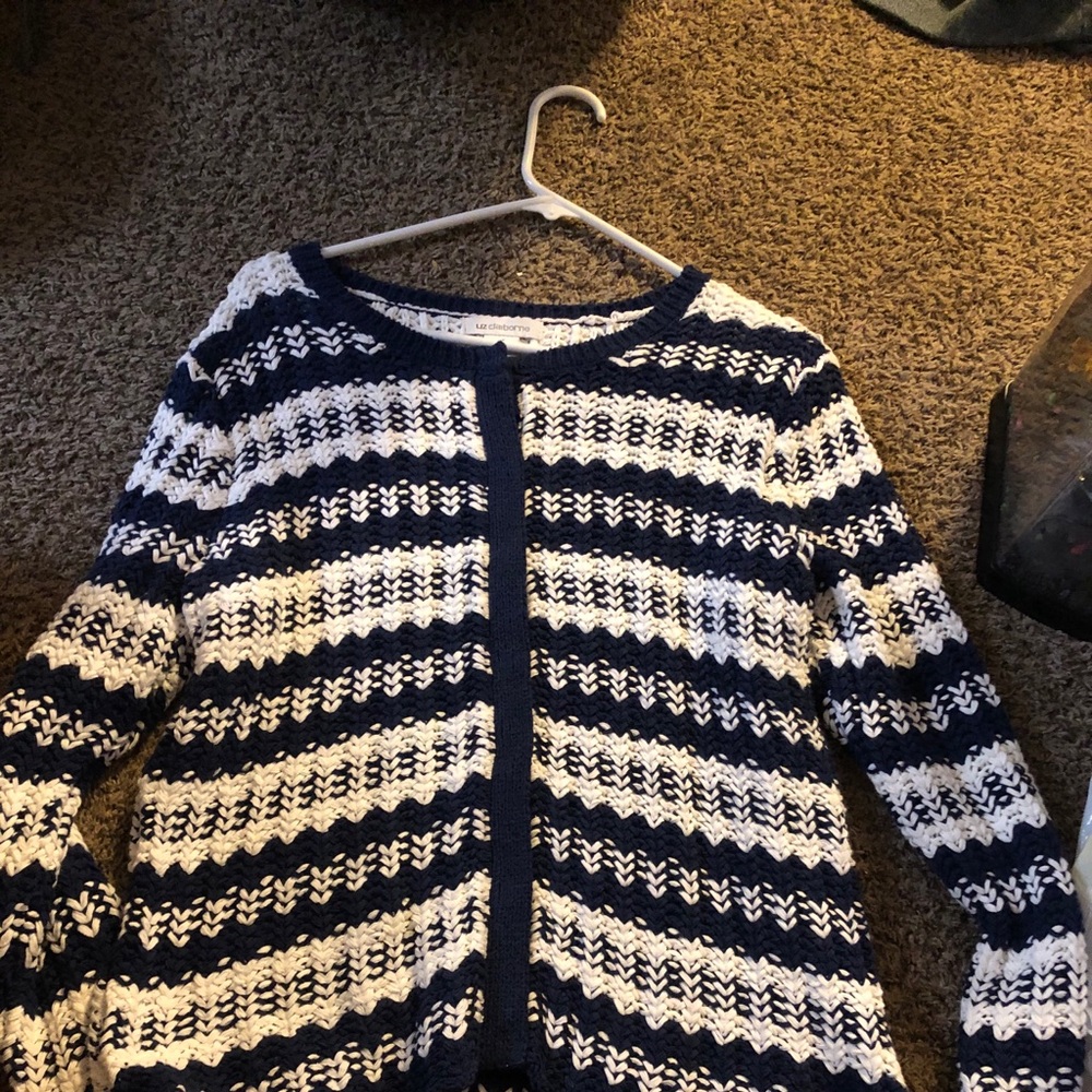 Liz Claiborne long sleeve striped sweater